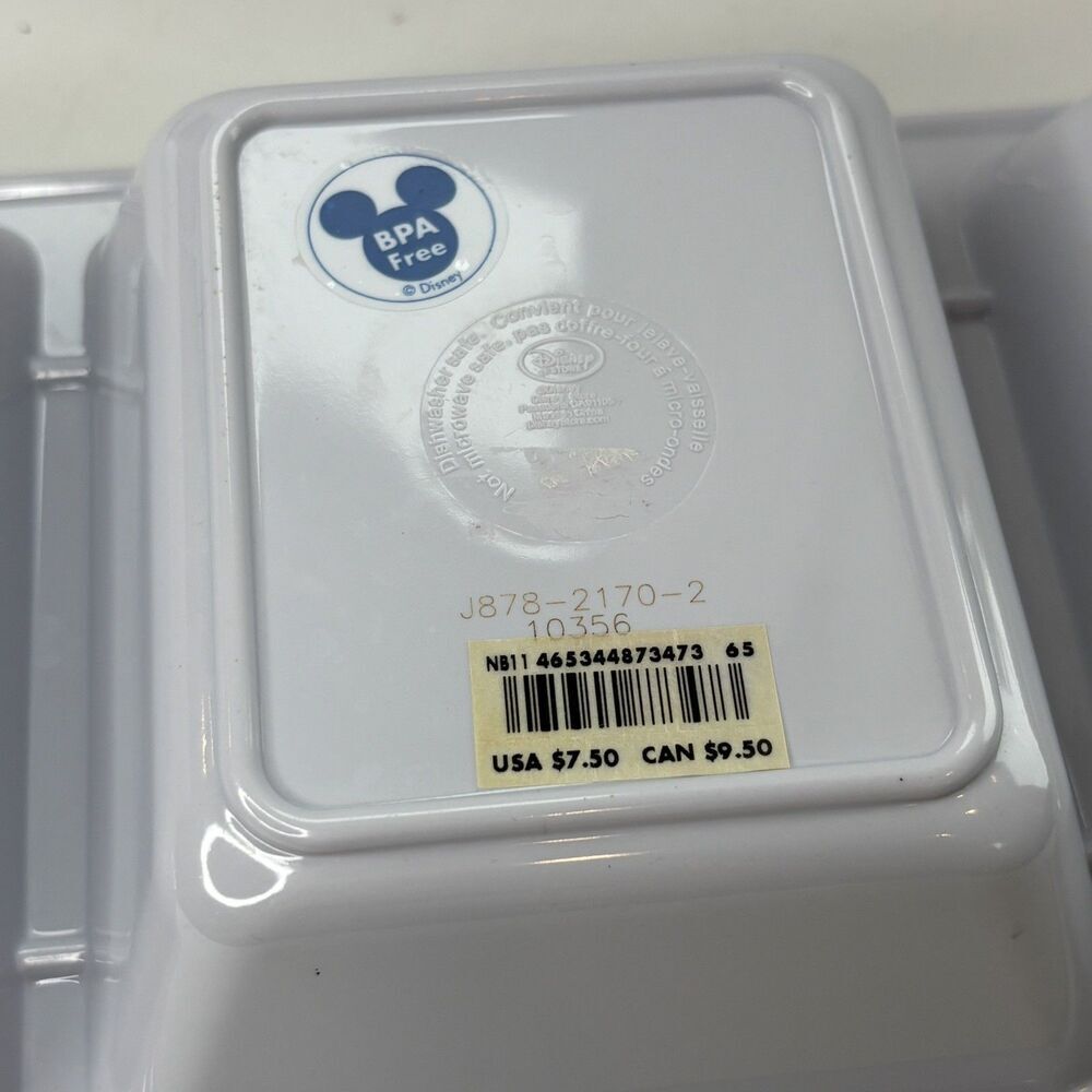 Disney Mickey Mouse Snack Serving Tray Divided Sections Multicolor Rectangle - Picture 5 of 16